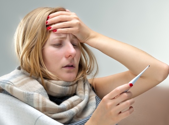 young  ill woman